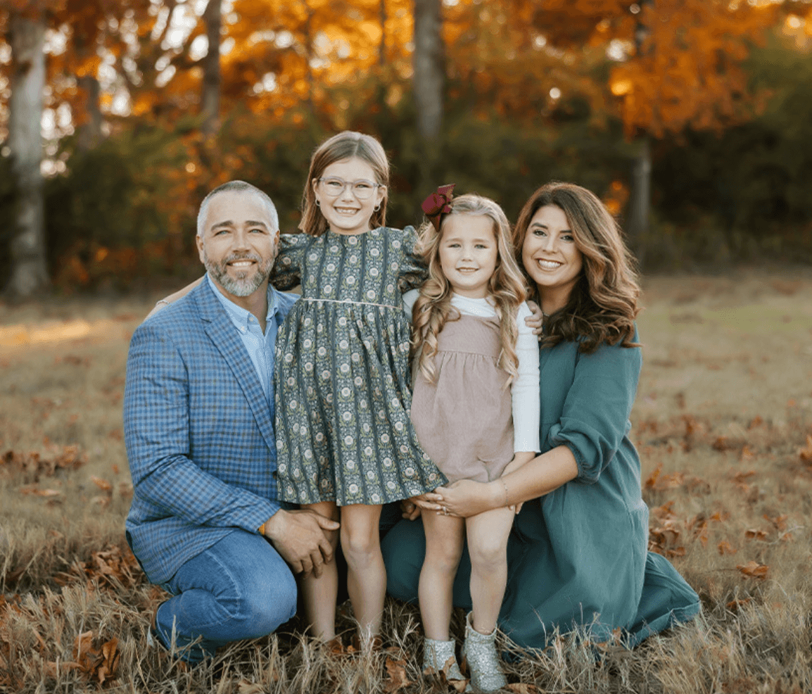 Zac Qualls with his family